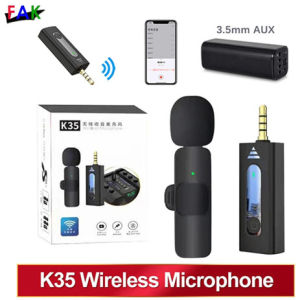 FAK - Wireless Mic K35 For Smartphone Speaker Kamera Sound card