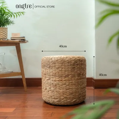 Đôn lục bình đan thủ công Đôn bèo đôn lục bình để ngồi đôn decor ghế trang trí ghế tròn trang điểm (Hàng XK) ongtre® (Vietnam)