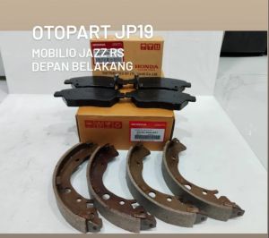 BRAKE PAD BRAKE SHOE MOBILIO KAMPAS REM SET DEPAN BELAKANG MOBILIO JAZZ GK5 CITY GM6