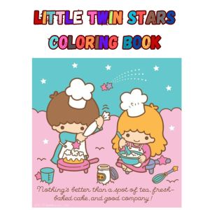 Little Twin Star Coloring Book Buku Mewarnai Anak Remaja Premium Aesthetic Kertas Tebal 200 gsm