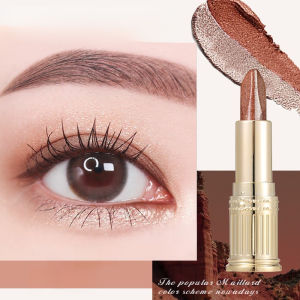 ✨ Eye Shadow Liquid/Eye Shadow Cream/Eye Shadow Powder/Eye Shadow Stick Long-lasting Color No Fade Dual-Tone Eye Makeup Player Skin-Friendly Lightweight Brightness for Eye Makeup Lovers AGAG Luxe Lazy Eye Shadow Stick