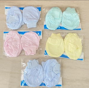 Bộ Bao Tay Bao Chân Cotton Mềm Mịn Bo Gấu Cho Bé Sơ Sinh