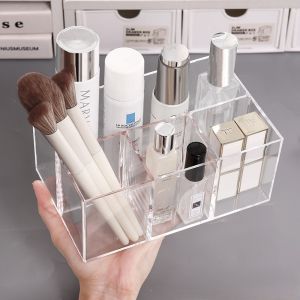 Shopclassyshop Transparent acrylic makeup brush holder for storing brushes lipsticks eyebrow pencils on your vanity