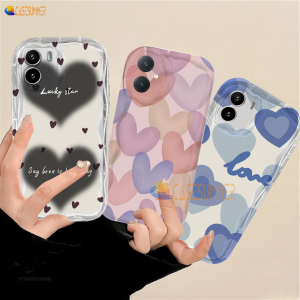 (Lokal Ready) Casesummer Casing hp Vivo Y36 Y27 Y16 Y12s Y20 Y02A Y02T Y35 Y11 Y17 Y21 Y15 Y12 Y30i Y22 Y15s Y20s Y22s Y21A Y12i Y21s Y15A Y33s Y51 Y91C Y91 3D Wavy Curved Edge Art Watercolour Love Heart Soft Case