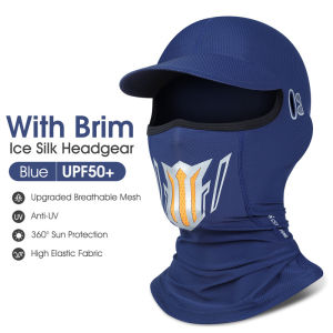 WEST BIKING Anti-UV Bicycle Cap Hat Summer Breathable Ice Silk Face Mask Balaclava Cycling Fishing Hiking Outdoor Sport Headgear With Brim Motorcycle MTB Bike Riding Bandana