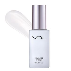 VDL Lumilayer Primer (Glowy Finish 1.01fl oz) - Illuminating Pearl Makeup Base for Glowing Skin. Korean Makeup. Hydrating Radiance
