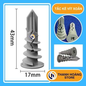 [Combo 100 con] Tắc Kê Vít Xoắn Bằng Nhựa – Bám Tường Chắc Chắn – Đa Năng Cho Mọi Loại Vít - Vít nhựa