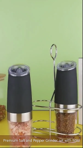 G-Sensors Salts And Peppers Grinder Set Electric Shakers With Efficient Stainless Steel And Changeable Setting