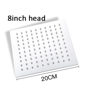Local Stock 6 8 10 12 Inch Ultra Thin 201 Stainless Steel Rain Shower Head Square
