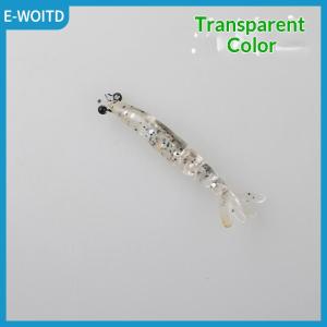 【E-WOITD】 20PCS Mini Soft Worm Shrimp Fishing Lure 0.4g 40mm Artificial Baits Bass Silicone Fishing Tackle