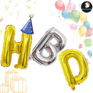 *ใหญ่เบิ้ม* ลูกโป่งฟอยล์ ลูกโป่ง ตัวอักษร ตกเเต่ง 16นิ้ว ปีใหม่ วันเกิด New Year HBD งานฉลอง เซอไพรส์ คนรัก