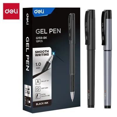 Deli Business Gel Pen / Pulpen Gel Profesional 1.0mm Casing Metal EG61 EG159