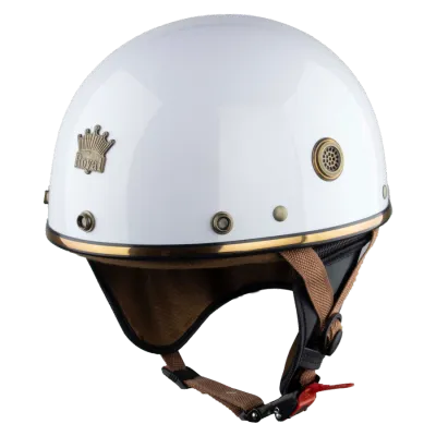 Mũ bảo hiểm Royal M379 màu sữa bóng – Nửa đầu thời trang thích hợp cho nam nữ