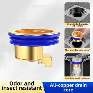 ECOCOKU Brass Floor Drain Core Anti-backflow Anti-insect Self Sealing Core Thick And Durable Universal Fit Drainage Plug Bathroom