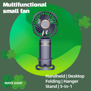 S21 aromatherapy mini portable folding digital display USB charging handheld fan can be used as a mobile phone holder