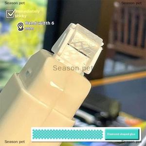 [COD] Season pet เทปกาวจุดกาวสองหน้า4ชิ้น 1ชุดเทปลูกกลิ้งถาวรไร้กรดและปลอดภัย