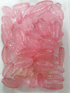 DIY Beads | Flat Rice bead | Plastic beads | Pink beads | 12grams | 4mm x 6.7mm x 13.5mm