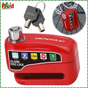 Motorcycle Security Padlock with Alarm and Waterproof Disk Brake Lock for All-Weather Use