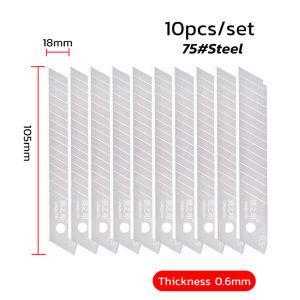 SK5 Steel Cutter Blade Set 18*105mm With Portable Box 10Pcs 75#