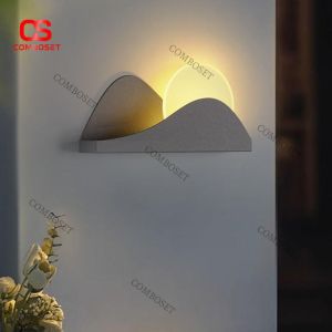 Đèn Tường Decor Phòng Ngủ Hình Núi Và Mặt Trắng Ấn Tượng