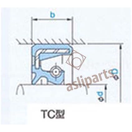 12x28x7mm Nitrile Rubber Rotary Shaft Oil Seal R23/TC Double Lip Style