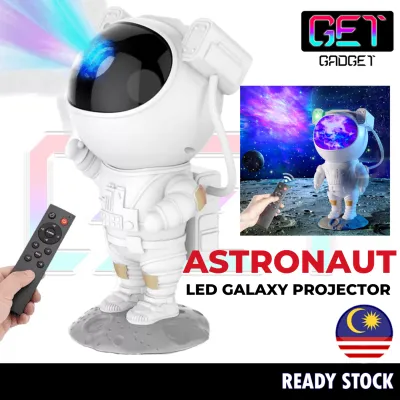 GetGadget⚙ NEW 𝗔𝘀𝘁𝗿𝗼𝗻𝗮𝘂𝘁 Light Galaxy Projector Sky Nebula Night Light Astronaut Lamp Home Room Decor Decoration Bedroom Decorative