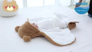 Newborn Baby Swaddle Blanket Baby Hooded Swaddle Receiving Blanket Sleeping Bagfor Aged 0-3 or 3-6 Months
