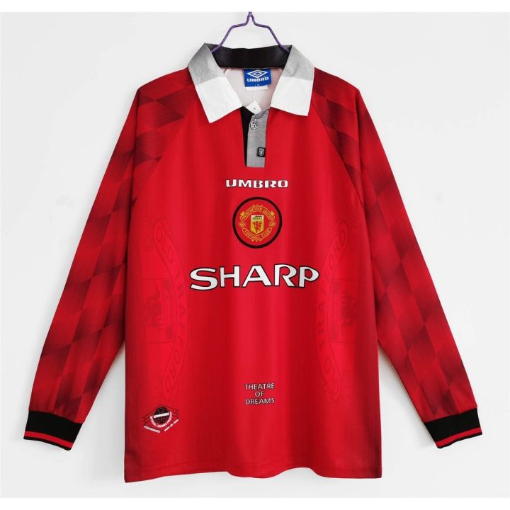 Retro Soccer Jersey SALE MU Retro Home Long Sleeve Jersey 96-97