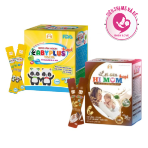 Combo Siro baby plus +lợi sữa Hi mom mẹ nhiều sữa con tăng cân