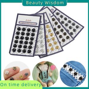 Beauty Wisdom 24Pcs Mini Button Buckle for DIY 1/6 Doll Clothes Invisible Snap Sewing Parts