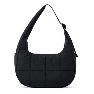 Fashionable Nylon Quilted Handbag for Women with Adjustable Strap Lightweight Bag for Shopping and Casual Wear in Mint and Rust