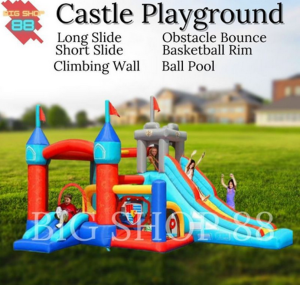 Rumah istana balon inflatable toys bouncy castle mainan balon anak perosotan anak