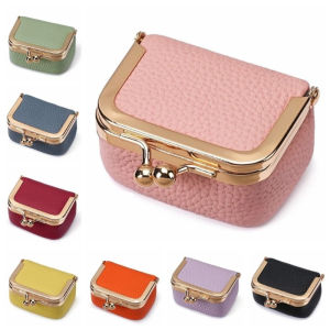 Portable Artificial Leather Jewelry BagCompact Ring Storage Box Travel Jewelry Organizer for Ladies