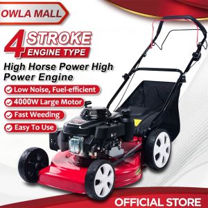 4 Stroke Gasoline Grass Trimmer Garden Field Mesin Rumput 4000W Hand Push Lawn Mower Mesin Potong Rumput Petrol Type