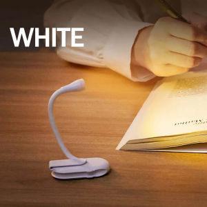 Portable LED Reading Desk Lamp USB Rechargeable Eye Protection Night Light Mini 360 ° Clip on Folding Desk Lamp Student Reading Travel Bedroom Desk Lamp
