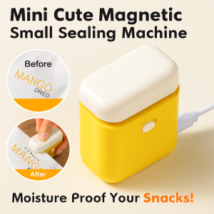 Mini Magnetic Sealing Machine Hand Pressure Snack Bag Heat-sealing Device Small Household Portable Food Preservation USB charging