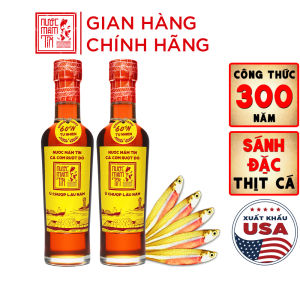 [Hộp 2 chai 60 độ đạm - 250ml] Nước Mắm Tĩn Cá Cơm Ruột Đỏ Độ Đạm 60N Chai Thuỷ Tinh 250ml Nước Mắm Truyền Thống Sạch