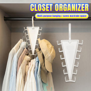 Talao V-Shaped 12-Hook Clothes Hanger 360° Rotating Hanger Wardrobe Organizer Space Saving Clothes Hanger