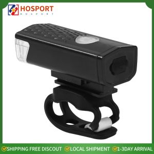 【HOSPORT】 Bike Tail Light & Headlight Bike Rear Light Rechargeable Bicycle Safe Light 3 Modes LED Riding Warning Light for Outdoor Cycling