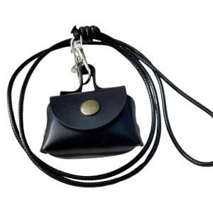 Elegant PU Leather Key Pouch Necklace Small Purse for Womens and Girls Fashionable Mini Pocket Necklace