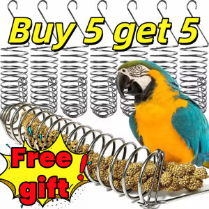 Buy 5 get 5 Stainless Steel Bird Foraging Feeder Parrot Food Holder for Fruits Veggies Grains