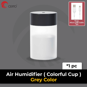 CERTO 260ml Car Cup Air Humidifier With Essential Oil USB Led Light Air Purifier Home Aroma Diffuser Mist Spray Home Car Office Pewangi Bilik Rumah 加濕器