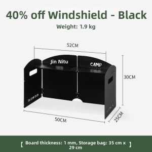 GOLDVAULT Multicolors Outdoor Windproof Board Card 2 Styles Steel Camping Gas Stove Windshield Board High Quality Thickened Stove Cover
