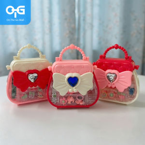 On The Go Mall Beauty Fashion Girls Handbag with Nail Accessories Rings Toy Set