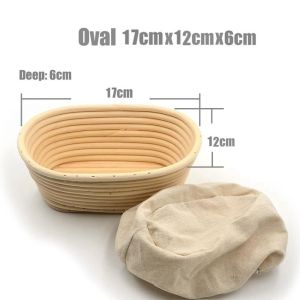 MAYNN Natural Mass Proofing Baking Supplies Bread Fermentation Wicker Rattan Basket Dough Rising Banneton Brotform Liner Baskets