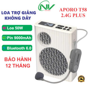Loa máy trợ giảng Aporo T58 2.4G không dây - công suất lớn âm thanh mạnh mẽ không hú