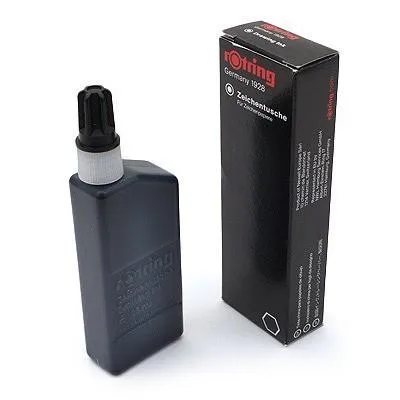 Rotring Drawing Ink / Refill Tinta hitam Rapido dan Isograph
