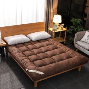 Thicker 9cm Foldable Mattress Single/Double/Queen/King Velvet Tatami Mattress Topper Bed Foam