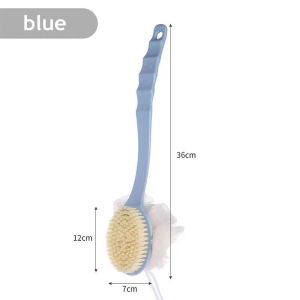 Sponge Long Soft Hair Bath Brush Doubleside Rub Shower Brush Back Scrubber Exfoliating Tool bathroom COD