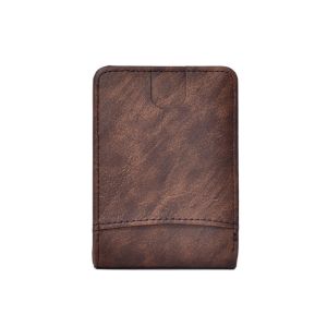JENGW Waterproof Short Folding Wallet Handheld Mini Pocket Money Purse Bag Fashion PU Leather Men Card Holder Male